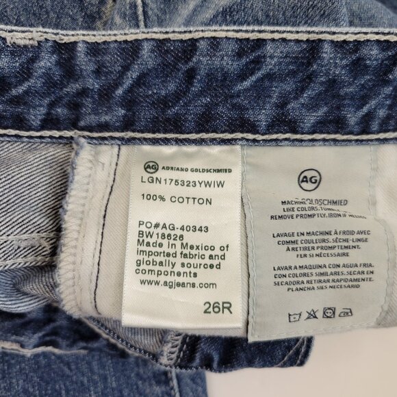 AG Isabelle High Rise Straight Crop Distressed Torn Jean in Wind Worn - Picture 9 of 9